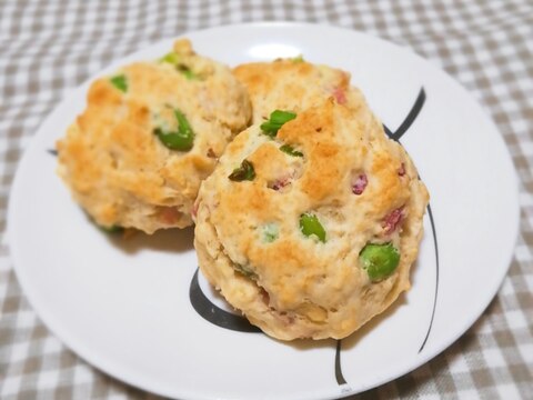 発酵なし！枝豆とベーコンのお豆腐パン